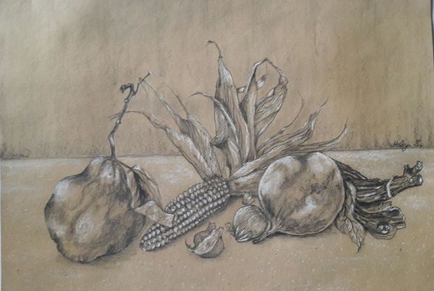 quince and corn, 2017